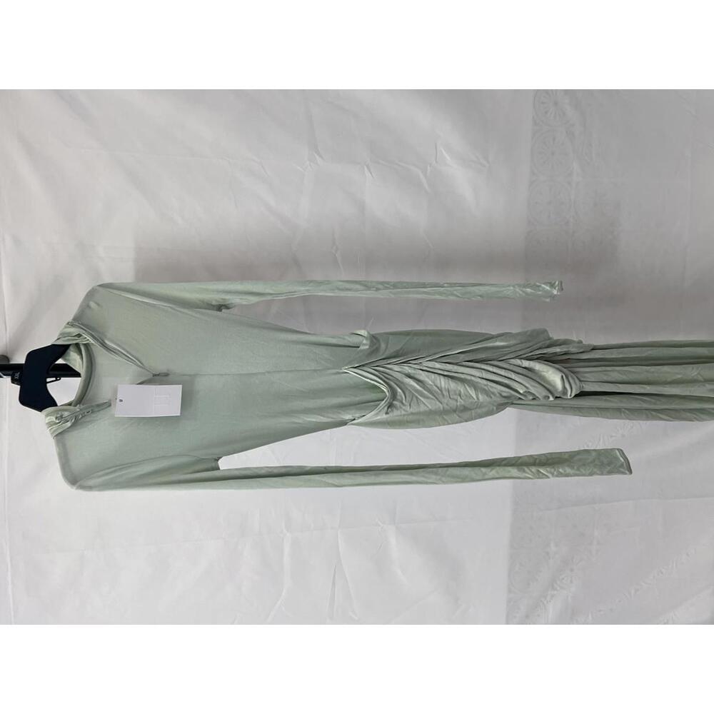 HELSA Slinky Jersey Sarong Maxi Dress long sleeve - Picture 6 of 8